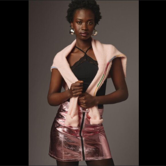 Brand New by Anthropologie The Renna Seamless Lace-Trim Halter Tank Top - Picture 4 of 4